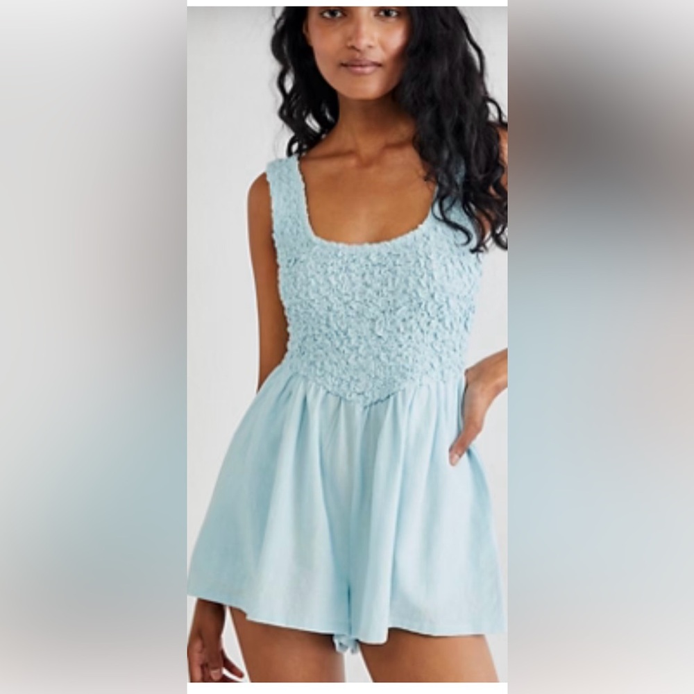 Free people light blue romper